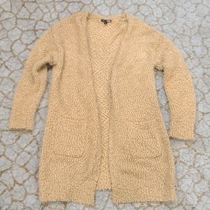 Tan Fuzzy Soft Cardigan